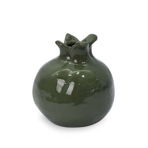 Pomegranate Dark Green Bud Vase Small