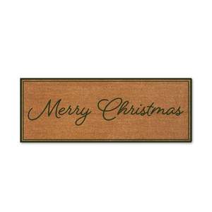 Christmas 2026: Merry Christmas Green Doormat 45x120cm