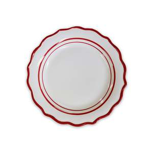 Christmas 2026: Belle White/Red Handpainted Side Plate