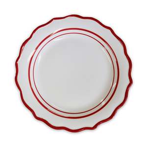 Christmas 2026: Belle White/Red Handpainted Dinner Plate
