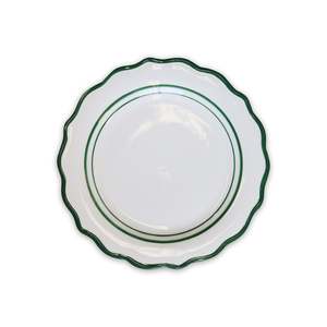 Christmas 2026: Belle White/Green Handpainted Side Plate