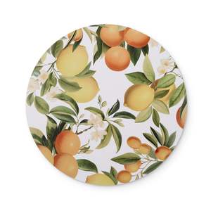 Citrus Grove Round Hard Placemat Set 4