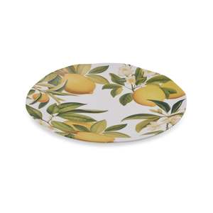 Melamine: Citrus Grove Lemon Melamine Large Plate