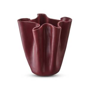 Rippled Claret Vase