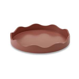 Mothers Day Sale: Carey Rosewood Round Wavy Tray