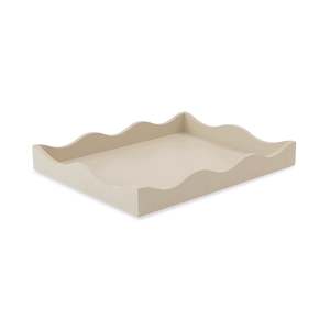 Mothers Day Sale: Carey Cream Rectangle Wavy Tray