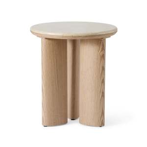 Furniture: Carlyle Brown Marble Side Table