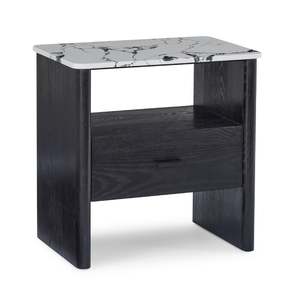 Furniture: Oscar B/W Black Bedside Table