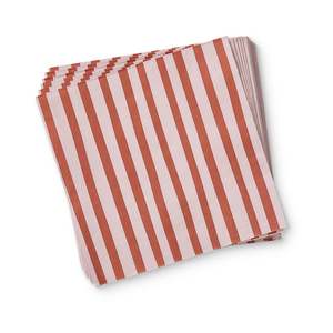 Niki Stripe Pink Paper Napkin Set 20Pc