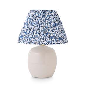 Lighting: Elma Blue Pleated Table Lamp