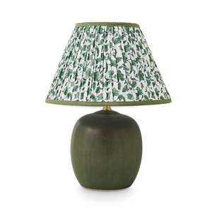 Lighting: Elma Green Pleated Table Lamp