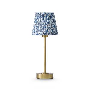 Lucia Dark Blue Floral Pleated Shade