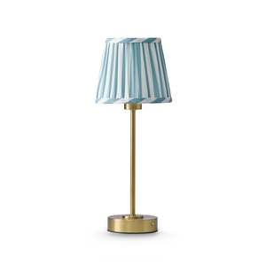 Lighting: Lucia Light Blue Stripe Pleated Shade