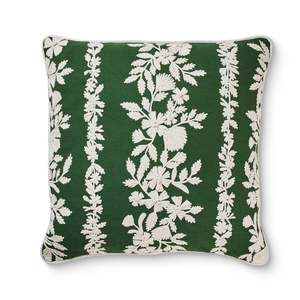 Cushions: Emerson Embroidered Green Cushion 50cm