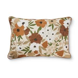 Cushions: Florence Rust Embroidered Cushion 40x60cm