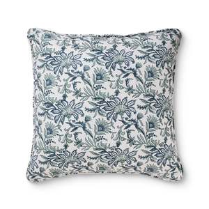 Anthea Blue Block Print Cushion 50cm
