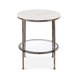 Furniture: Laurel Gold/Marble Side Table