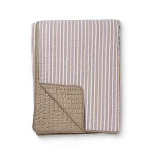 Sinclair Coffee Stripe Quilted Coverlet