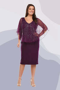 Zaliea: Layla Jones / Jesse Harper LJ0021/Z0009 - Beaded Cape Dress