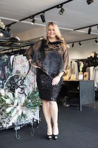 Cocktail: Lyman - 239321 Organza Sparkle Cape