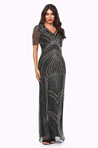 Black Tie: Jesse Harper - JH0502 Longline Art Deco Gown