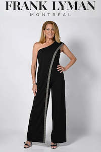 Black Tie: Frank Lyman - 238118 One Shoulder Jump Suit