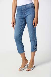 Denim: Joseph Ribkoff - 241913 Pull on Bow Denim Jean