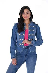Denim 1: Frank Lyman - 246204U Military Denim Jacket