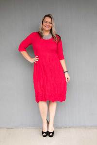 Alquema 3 4 Smash Pocket Dress: Alquema - ADC544-R 3/4 Smash Pocket Dress