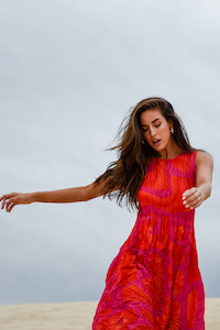 Alquema 3 4 Smash Pocket Dress: Alquema - AD545-PT Smash Pocket Dress