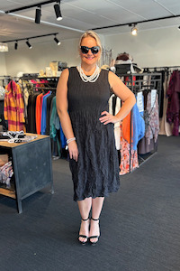 Alquema 3 4 Smash Pocket Dress: Alquema - AD545-B Smash Pocket Dress