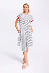 Outlet 99: Marco Polo - YTMS590303 Spliced Stripe Dress