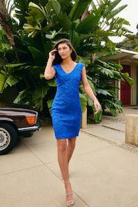 Knee Length: Frank Lyman - 249291 Textured Shift Dress