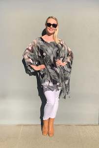 Vera May - 3171B Italian Silk Printed Tunic