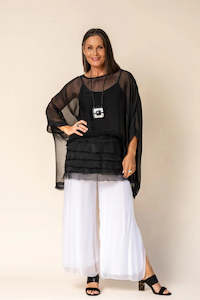 Imagine Fashion - 10IM7085BK-O Farrah Silk Top