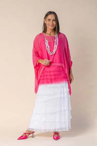 Imagine Fashion - 10MM2272W-Wht Fifi Silk Skirt