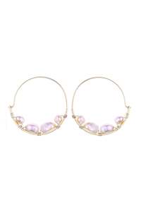 G and G Collective - GGR Raeleigh Freshwater Pearl Hoop Earrings