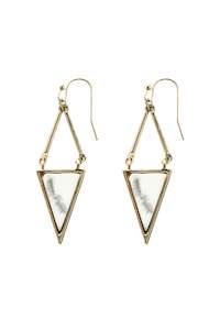 G G Collective: G and G Collective - GGMW Mia Natural Stone Triangle Earrings