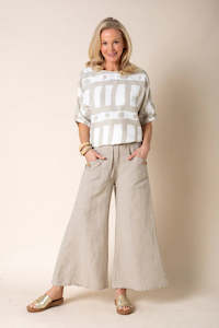 Imagine Fashion: Imagine Fashion - AIM5206L Annette Linen Top