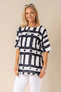 Imagine Fashion: Imagine Fashion - AIM5206N Annette Linen Top