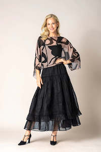 Imagine Fashion - AIM6003BK Elowen Organza Skirt