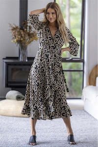 Cienna: Cienna - LDR-04-Geo Wrap Dress