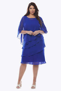 Layla Jones - LJ0003 Layered Cape Dress