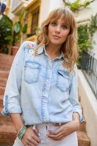 Joe Browns - Daisy Embroidered Denim Shirt
