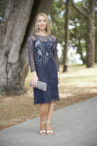 Layla Jones / Jesse Harper JH0340 - L/S Beaded Dress Exclusive