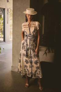 OnceWas - Xanthia Diamond Print Dress