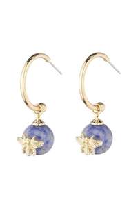 G and G Collective - GGLL Lorna Semi-precious Bee Earrings