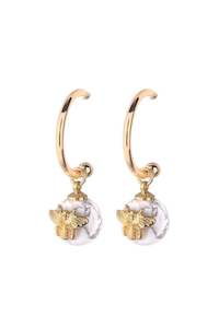 G G Collective: G and G Collective - GGLW Lorna Semi-precious Bee Earrings