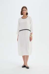 Tirelli - Contrast Trim Ovoid Dress