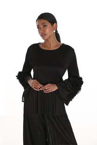 Two Pieces: Frank Lyman - Pleated Top with Beads